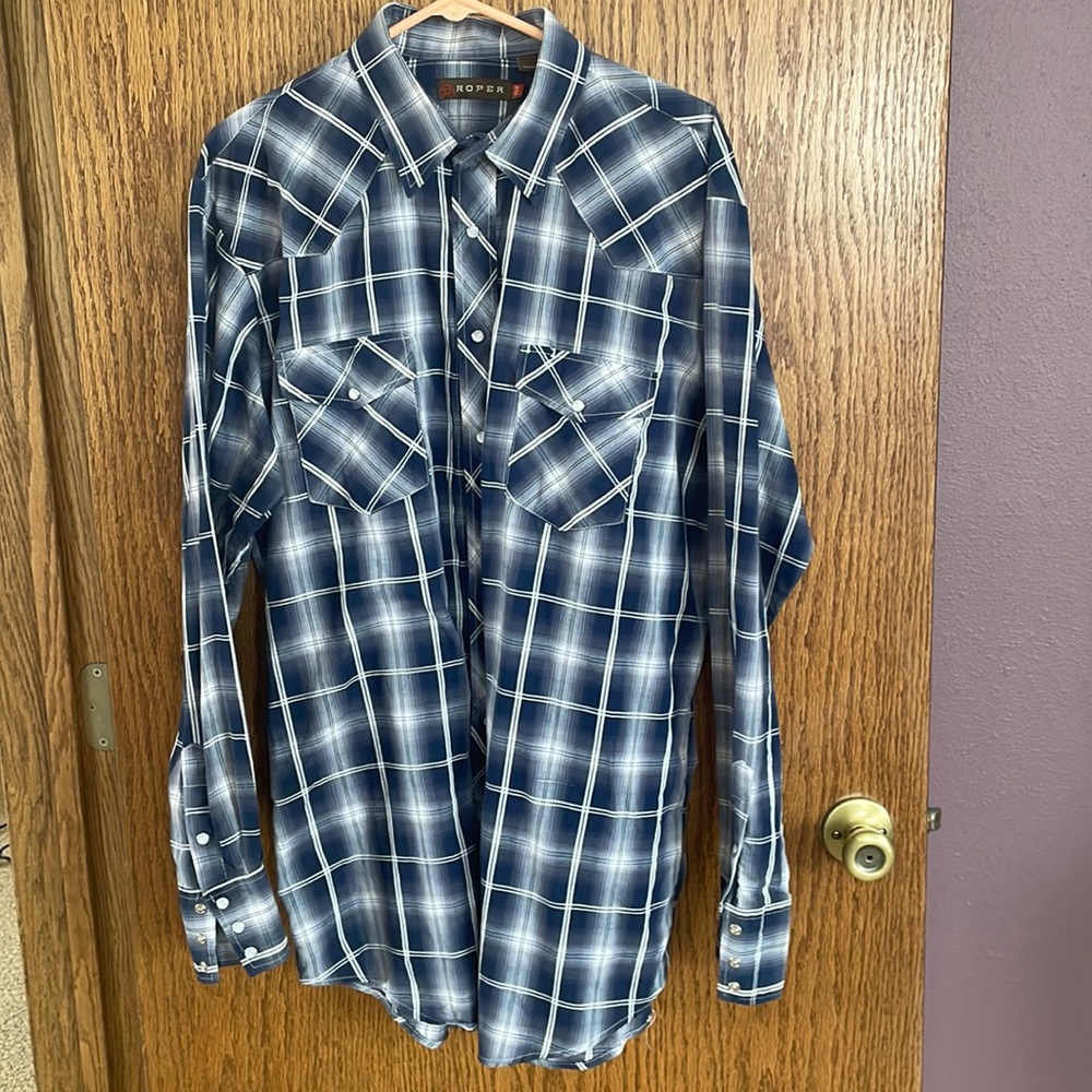 Mens Roper XL Tall Pearl Snap like new